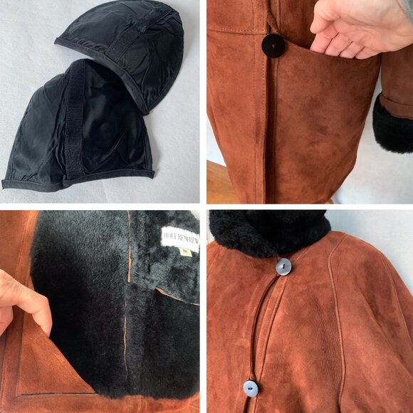 Holt Renfrew Cognac Lambskin Coat - Picture 10 of 14